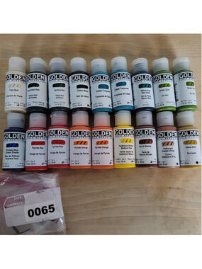 #65 Golden Fluid Acrylics 1 fl. oz/30 ml Lot Of 18 Sealed No Duplicates New!!